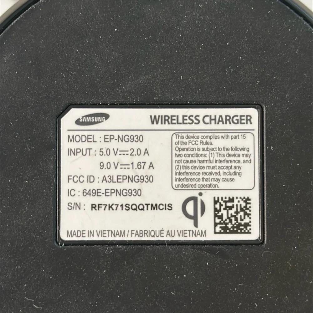 Pre owned- Samsung Black Fast Charge Pad